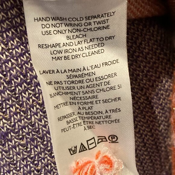 Anthropologie Beatriz Metallic Pink and Orange Mockneck Sweater - Picture 4 of 4